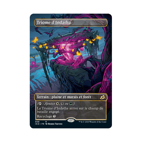 (Foil) Terrain - Triome d'Indatha (V2, Showcase Frame) (R) [IKO]
