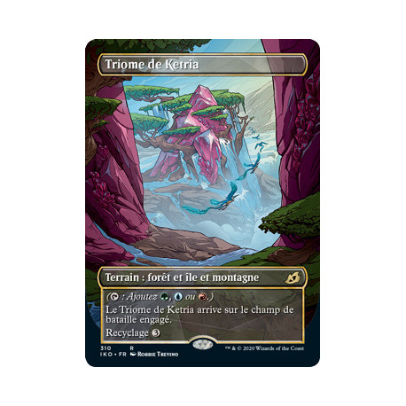 (Foil) Terrain - Triome de Ketria (V2, Showcase Frame) (R) [IKO]
