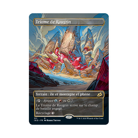 (Foil) Terrain - Triome de Raugrin (V2, Showcase Frame) (R) [IKO]