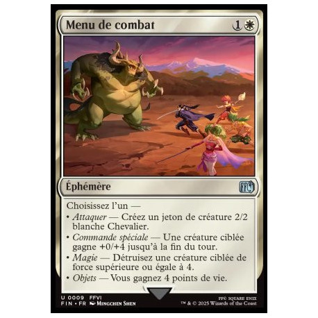 (Foil) Blanche - Menu de combat (U) [FIN]