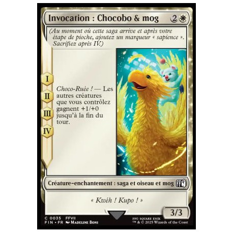 (Foil) Blanche - Invocation : Chocobo & mog (V1) (C) [FIN]