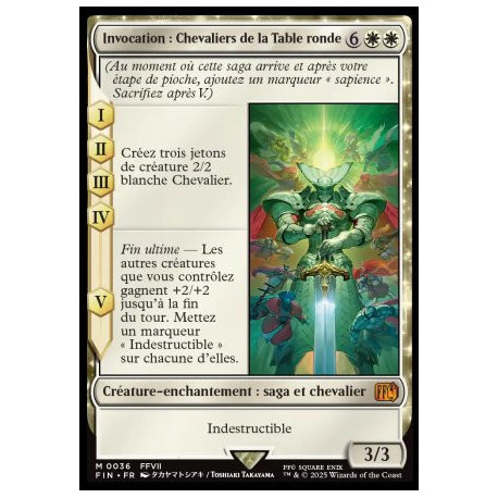 (Foil) Blanche - Invocation : chevaliers de la Table ronde (V1) (M) [FIN]