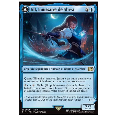 (Foil) Bleue - Jill, Emissaire de Shiva // Shiva, Primordiale de la glace (V1) (R) [FIN]