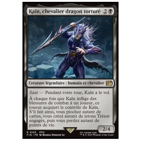 (Foil) Noire - Kaïn, chevalier dragon torturé (V1) (R) [FIN]