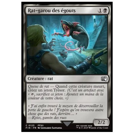 (Foil) Noire - Rat-garou des égouts (C) [FIN]