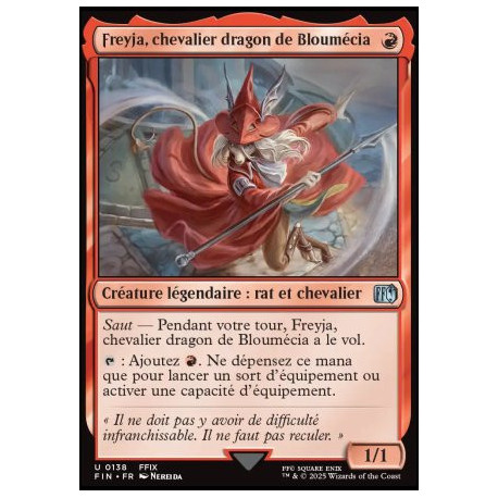 (Foil) Rouge - Freyja, chevalier dragon de Bloumécia (U) [FIN]