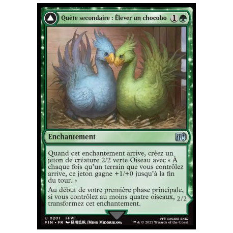 (Foil) Verte - Quête secondaire : Élever un chocobo // Chocobo noir (U) [FIN]