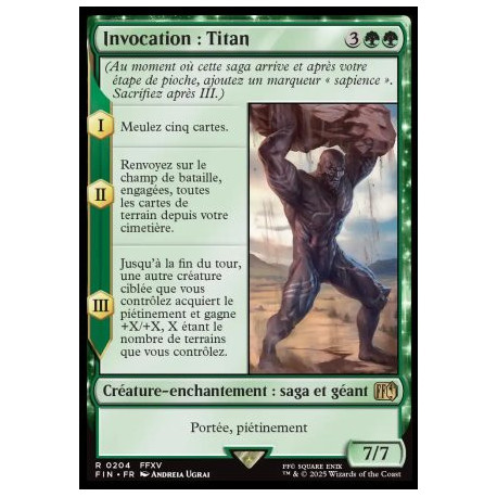 (Foil) Verte - Invocation : Titan (V1) (R) [FIN]