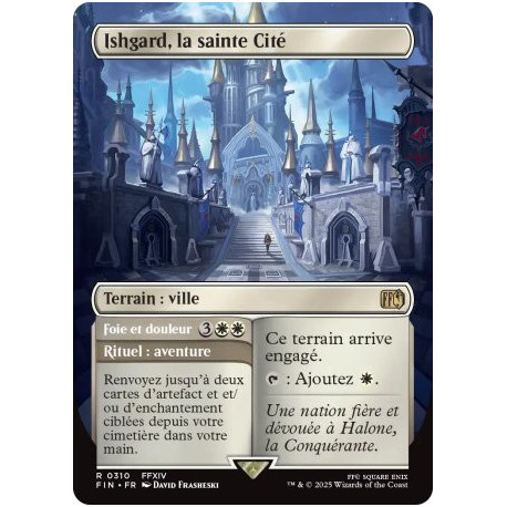 (Foil) Terrain - Ishgard, la sainte Cité // Foi et douleur (V2, Borderless Adventure Lands) (R) [FIN]
