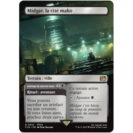 (Foil) Terrain - Midgar, la cité mako // Sabotage du réacteur mako (V2, Borderless Adventure Lands) (R) [FIN]