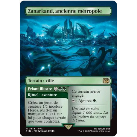 (Foil) Terrain - Zanarkand, ancienne métropole // Priant illustre (V2, Borderless Adventure Lands) (R) [FIN]