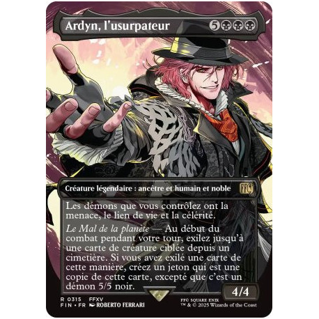 (Foil) Noire - Ardyn, l'usurpateur (V2, Borderless FF Artist) (R) [FIN]