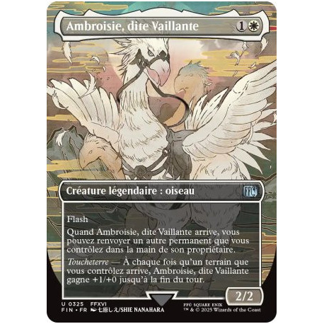(Foil) Blanche - Ambroisie, dite Vaillante (V2, Borderless Woodblock) (U) [FIN]