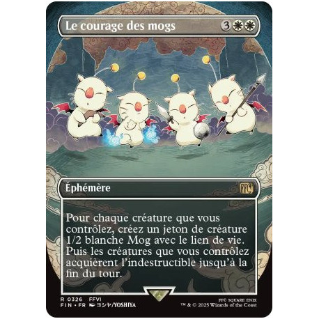 (Foil) Blanche - Le courage des mogs (V2, Borderless Woodblock) (R) [FIN]