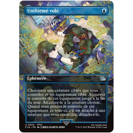 (Foil) Bleue - Uniforme volé (V2, Borderless Woodblock) (U) [FIN]