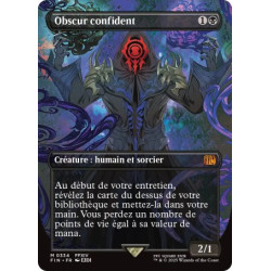 (Foil) Noire - Obscur confident (V2, Borderless Woodblock) (M) [FIN]