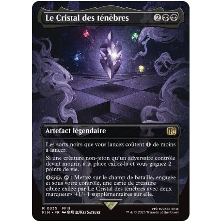 (Foil) Noire - Le Cristal des ténèbres (V2, Borderless Woodblock) (R) [FIN]