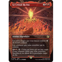 (Foil) Rouge - Le Cristal du feu (V2, Borderless Woodblock) (R) [FIN]