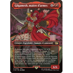 (Foil) Rouge - Gilgamesh, maître d'armes (V2, Borderless Woodblock) (R) [FIN]