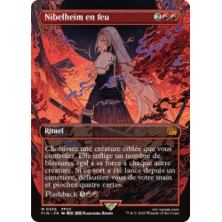 (Foil) Rouge - Nibelheim en feu (V2, Borderless Woodblock) (M) [FIN]
