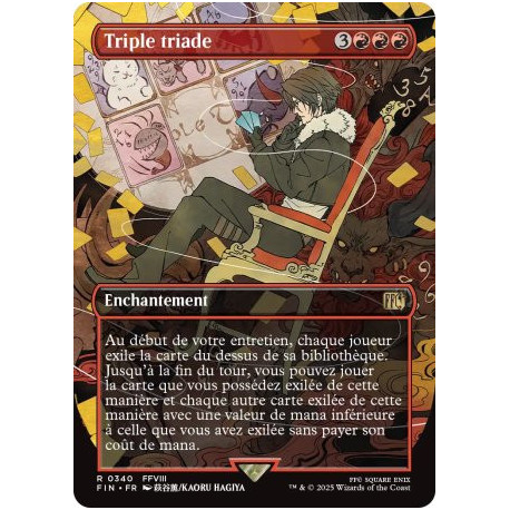 (Foil) Rouge - Triple triade (V2, Borderless Woodblock) (R) [FIN]