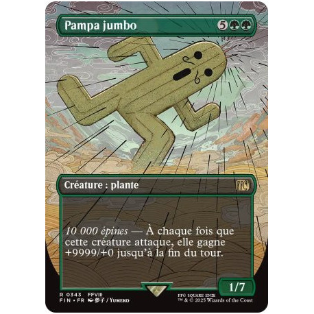 (Foil) Verte - Pampa jumbo (V2, Borderless Woodblock) (R) [FIN]