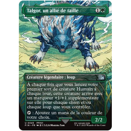 (Foil) Verte - Talgor, un allié de taille (V2, Borderless Woodblock) (U) [FIN]