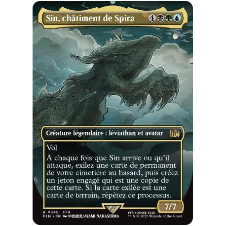 (Foil) Multicolore - Sin, châtiment de Spira (V2, Borderless Woodblock) (R) [FIN]