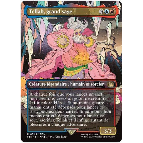 (Foil) Multicolore - Tellah, grand sage (V2, Borderless Woodblock) (R) [FIN]