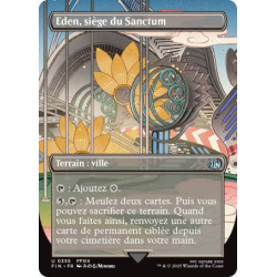 (Foil) Terrain - Eden, siège du Sanctum (V2, Borderless Woodblock) (U) [FIN]