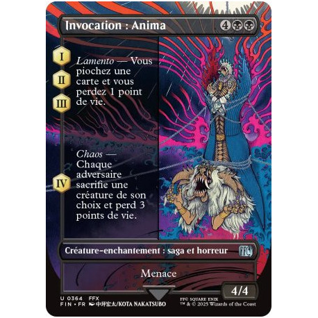 (Foil) Noire - Invocation : Anima (V2, Borderless Woodblock) (U) [FIN]