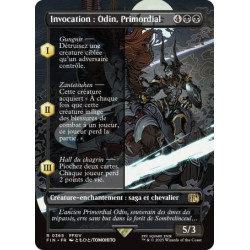 (Foil) Noire - Invocation : Odin, Primordial (V2, Borderless Woodblock) (R) [FIN]