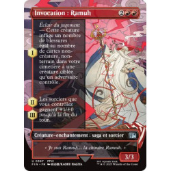 (Foil) Rouge - Invocation : Ramuh (V2, Borderless Woodblock) (U) [FIN]
