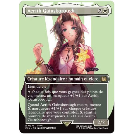 (Foil) Blanche - Aerith Gainsborough (V2 Borderless Character) (R) [FIN]