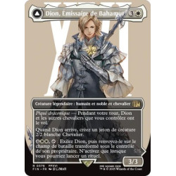 (Foil) Blanche - Dion, Émissaire de Bahamut // Bahamut, Primordial de la lumière (V2 Borderless Character) (R) [FIN]