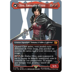 (Foil) Rouge - Clive, Émissaire d'Ifrit // Ifrit, Primordial du feu (V3 Borderless Character) (M) [FIN]