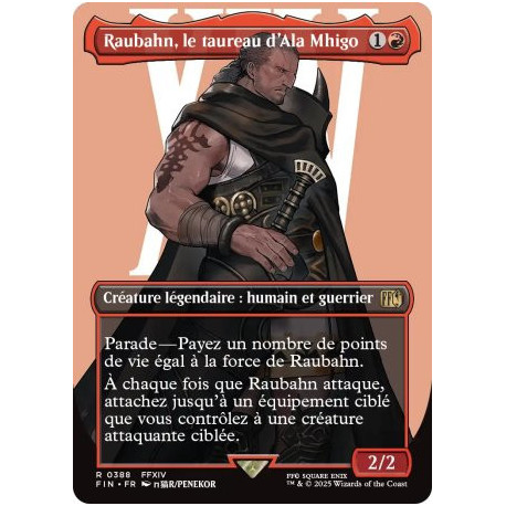 (Foil) Rouge - Raubahn, le taureau d'Ala Mhigo (V2 Borderless Character) (R) [FIN]