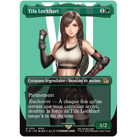 (Foil) Verte - Tifa Lockhart (V2 Borderless Character) (R) [FIN]