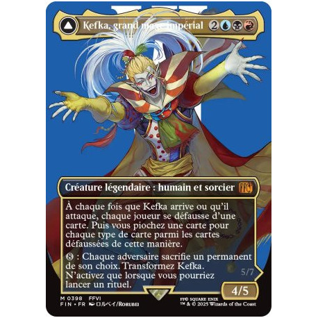 (Foil) Multicolore - Kefka, grand mage impérial // Kefka, despote de la destruction (V3 Borderless Character) (M) [FIN]