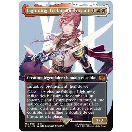(Foil) Multicolore - Lightning, l'éclair foudroyant (V3 Borderless Character) (M) [FIN]
