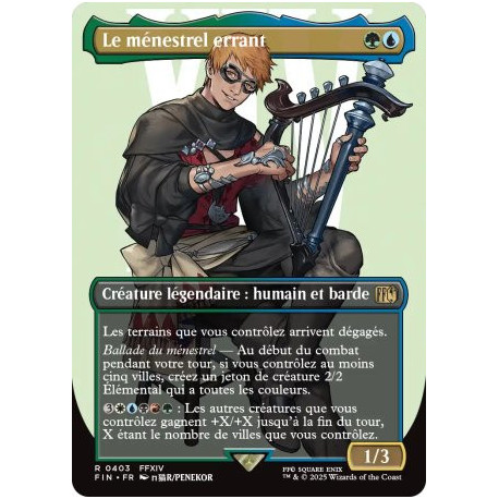 (Foil) Multicolore - Le ménestrel errant (V2 Borderless Character) (R) [FIN]