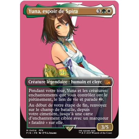(Foil) Multicolore - Yuna, espoir de Spira (V2 Borderless Character) (M) [FIN]