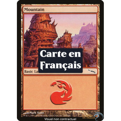 (Foil) Terrain - Montagne (V1) (L) [MRD]