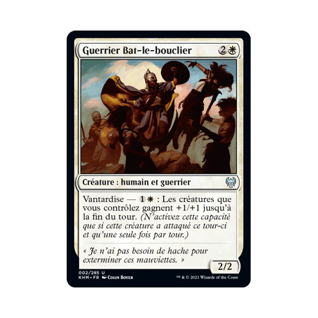 (Foil) Blanche - Guerrier Bat-le-bouclier (U) [KHM]
