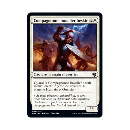 (Foil) Blanche - Compagnonne bouclier beskir (C) [KHM]