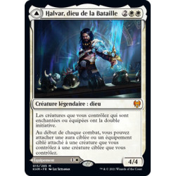 (Foil) Blanche - Halvar, dieu de la Bataille // Épée des royaumes (V1) (M) [KHM]