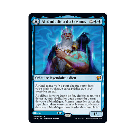 (Foil) Bleue - Alründ, dieu du Cosmos // Hakka, corbeau chuchotant (V1) (M) [KHM]