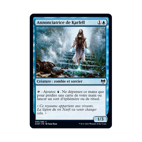 (Foil) Bleue - Annonciatrice de Karfell (C) [KHM]