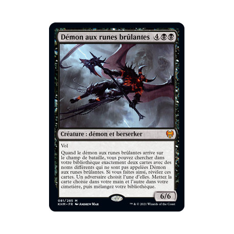 (Foil) Noire - Démon aux runes brûlantes (M) [KHM]