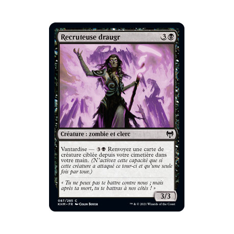 (Foil) Noire - Recruteuse draugr (C) [KHM]